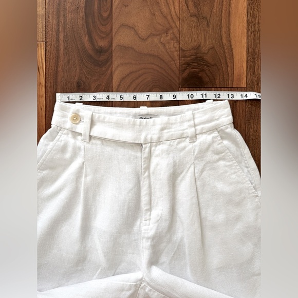 Madewell Harlow Wide-Leg Pant in 100% Linen Size 00 in Eyelet White - Picture 14 of 16